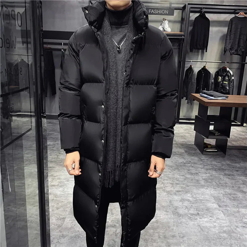 Men's long down jacket